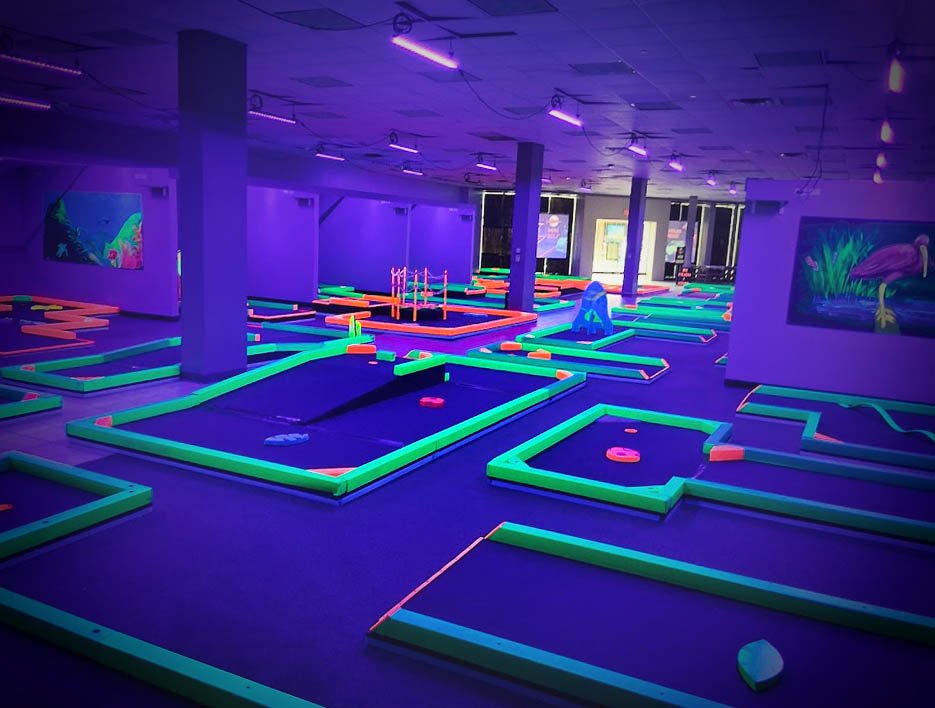Glowgolf Mini Golf at Quail Springs Mall in Oklahoma